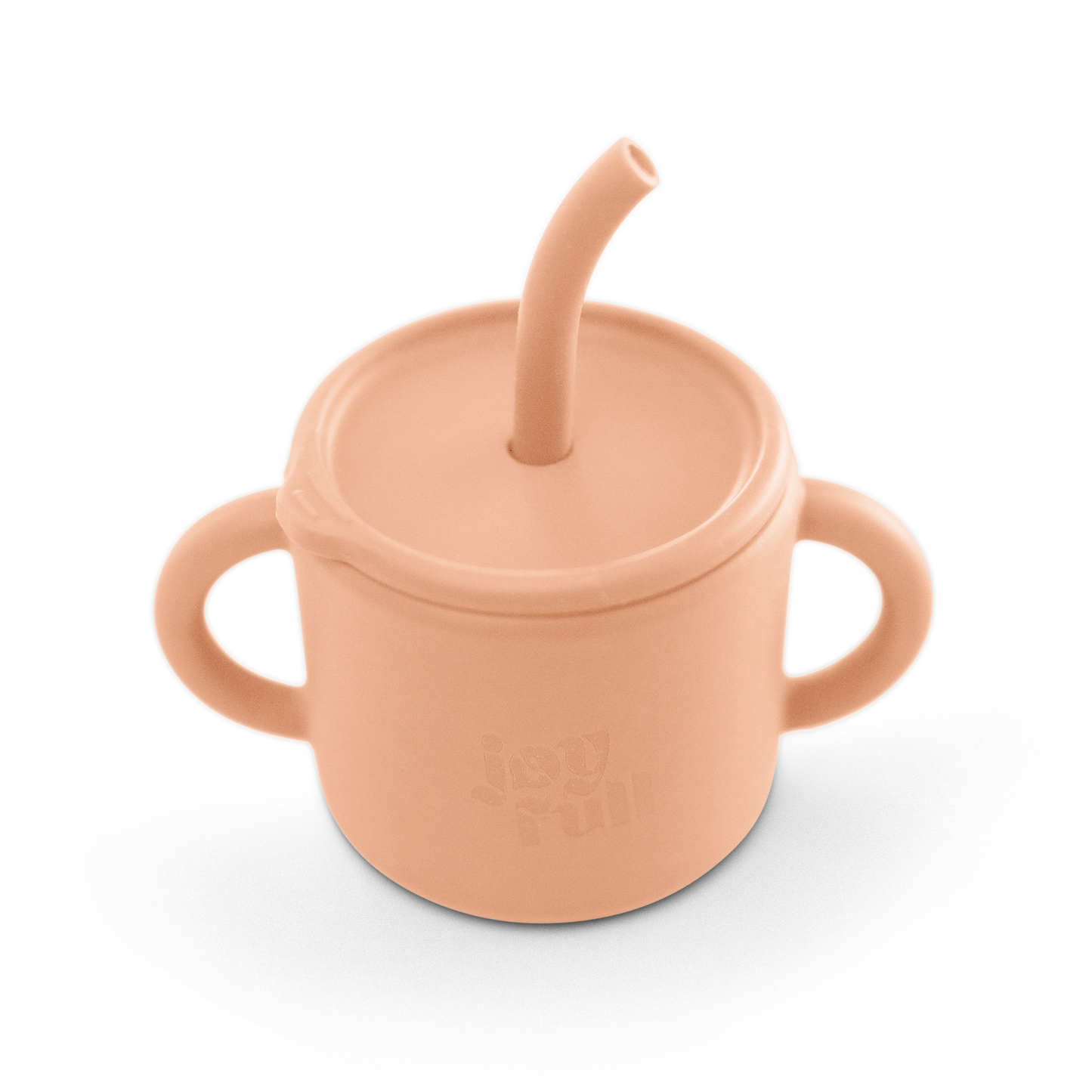 Pink Silicone Cup With Straw Baby - Joyfull