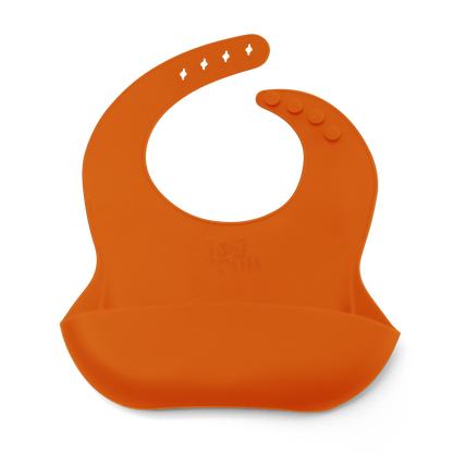 Silicone Bib for Baby Orange - Joyfull