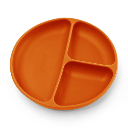 Silicone Suction Plate for Babies - Orange - Joyfull