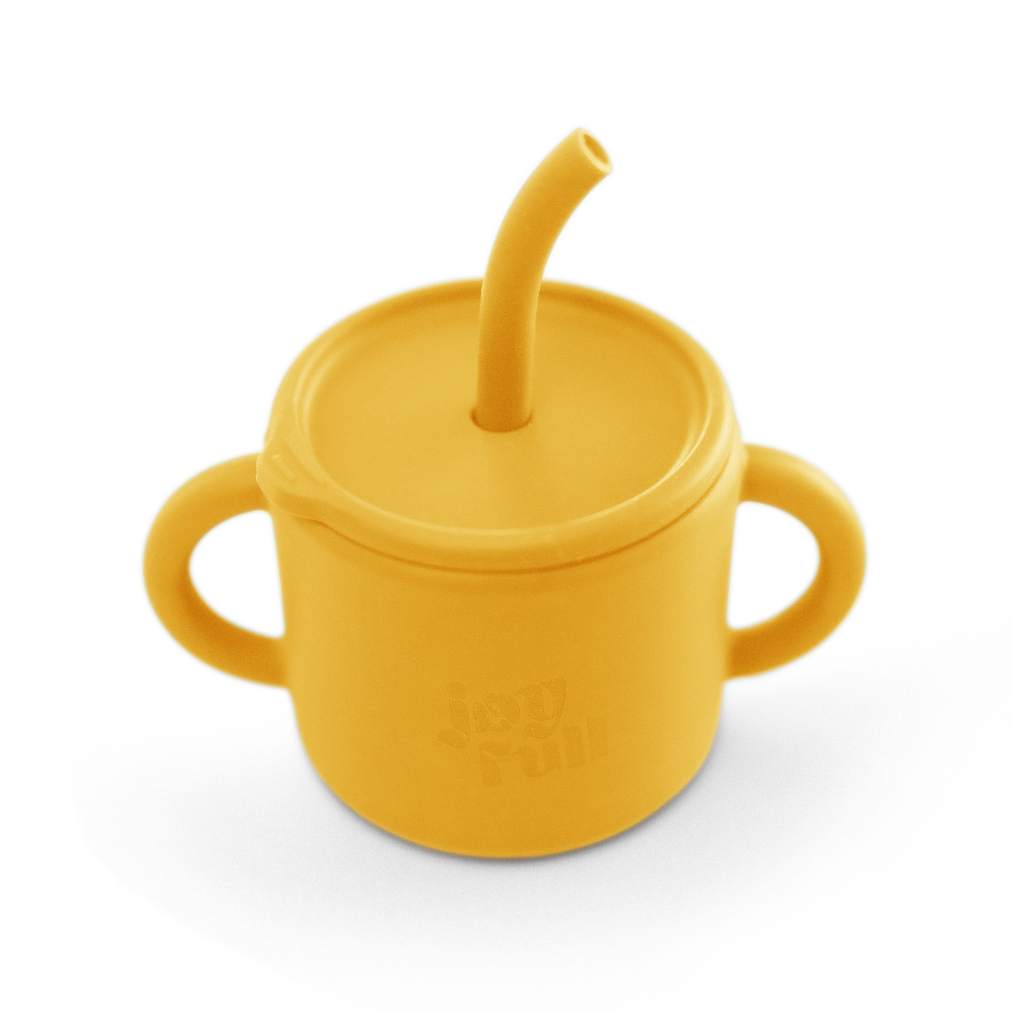 Toddler Silicone Cup with Straw Yellow - Joyfull