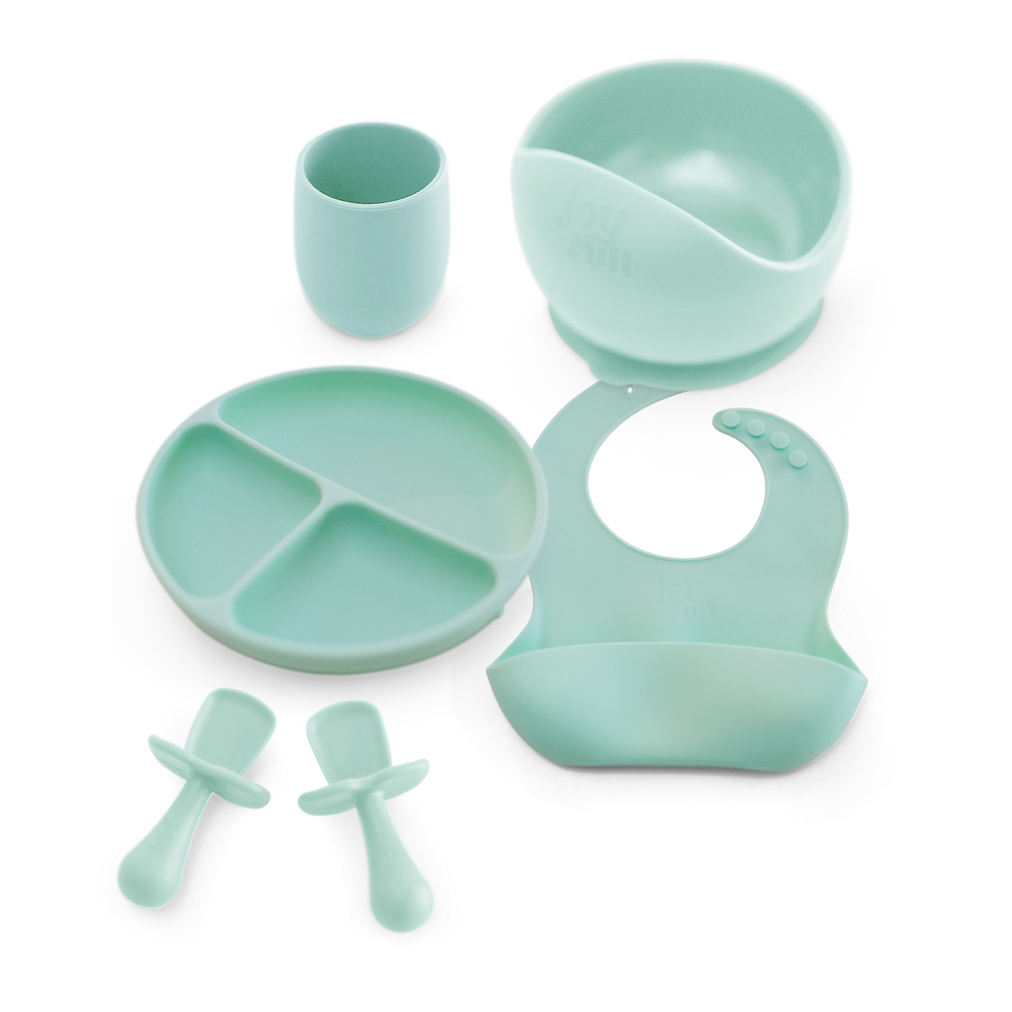 Silicone Dining Set Baby Green - Joyfull